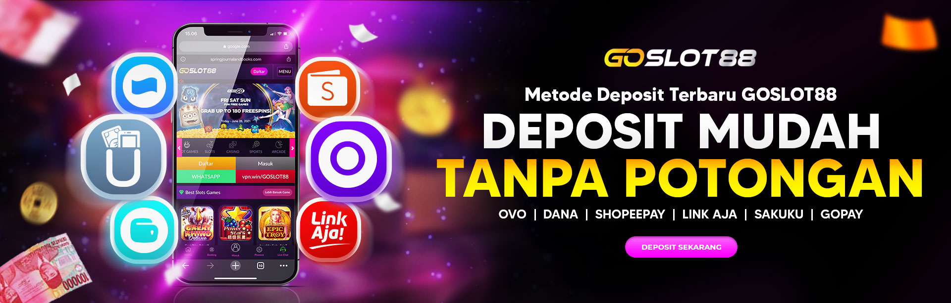 DEPOSIT E-MONEY TANPA POTONGAN